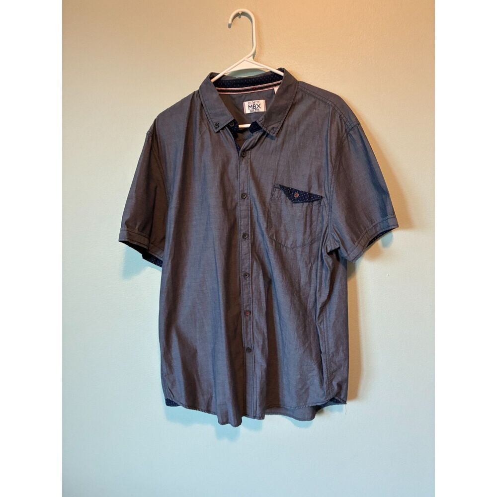 MBX Denim Wear Men's Short sleeved button up. SZ XL
